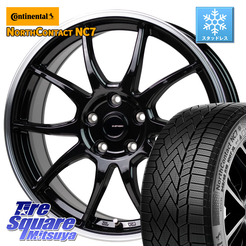 コンチネンタル NorthContact NC7 スタッドレス ミツヤ 正規品 225/45R17 HotStuff G-SPEED P06 P-06 ホイール 17インチ ジースピード 17 X 7.0J +45 5穴 100 210系カローラスポーツ BRZ・86・GR86