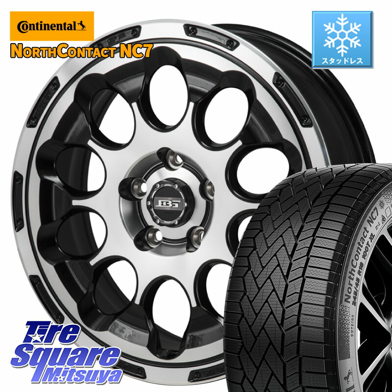 コンチネンタル NorthContact NC7 スタッドレス ミツヤ 正規品 225/45R17 Japan三陽 ボトムガルシア CHRONO クロノ 17 X 7.0J +38 5穴 114.3 GRヤリスRSノーマルキャリパー