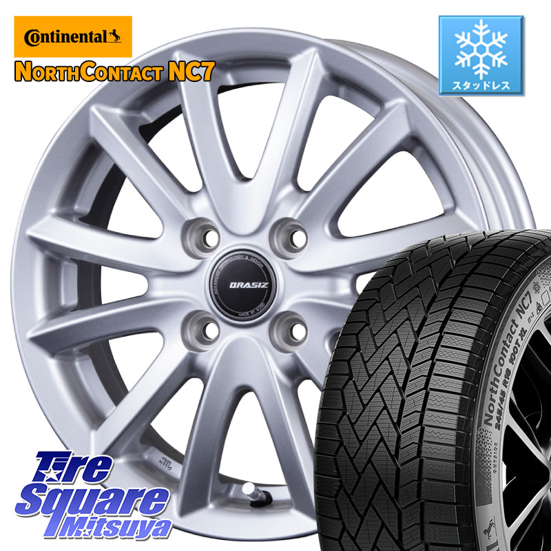 コンチネンタル NorthContact NC7 スタッドレス ミツヤ 正規品 175/65R15 KOSEI クレイシズVS6 QRA510Sホイール 15 X 5.5J +42 4穴 100 アクア 160系カローラフィールダー GR・GS系フィット クロスビー スイフト4穴 130系ヴィッツ スペイド