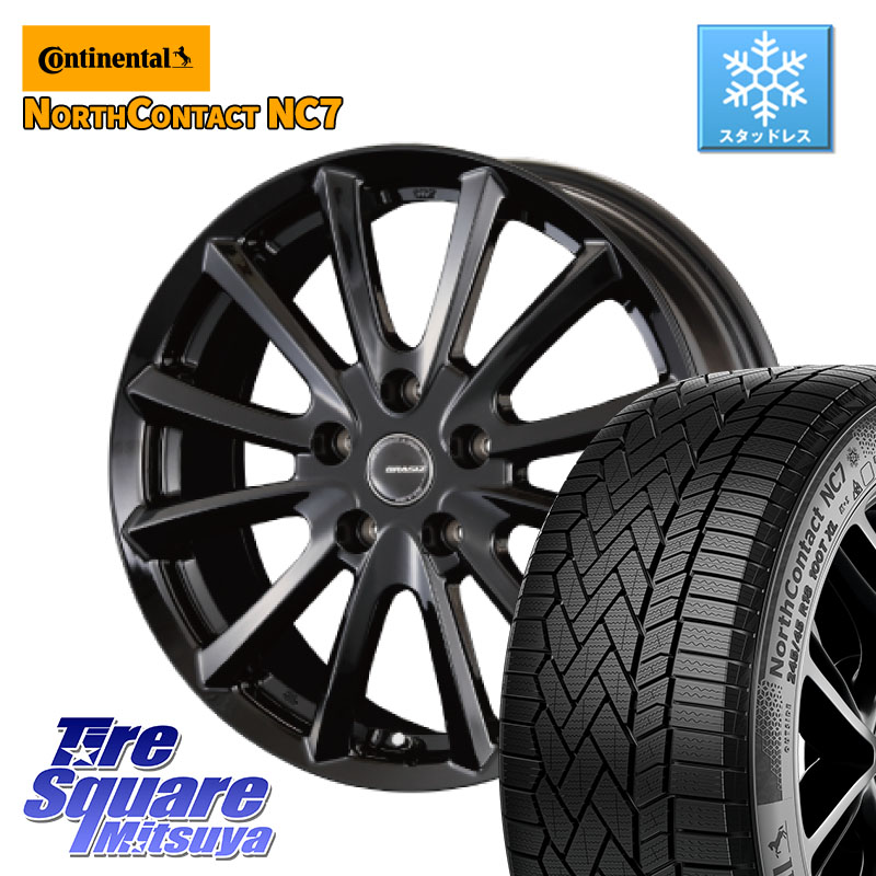 コンチネンタル NorthContact NC7 スタッドレス ミツヤ 正規品 225/55R18 KOSEI クレイシズVS6 QRA800Bホイール 18 X 7.0J +48 5穴 114.3 E52エルグランド ZR-V レヴォーグレイバック SL系フォレスター SK系フォレスター