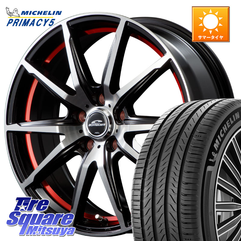MANARAY MID SCHNEIDER シュナイダー RX02 RED 17インチ 17 X 7.0J +50 5穴 114.3 ミシュラン PRIMACY5 プライマシー5 108V XL 正規 235/65R17