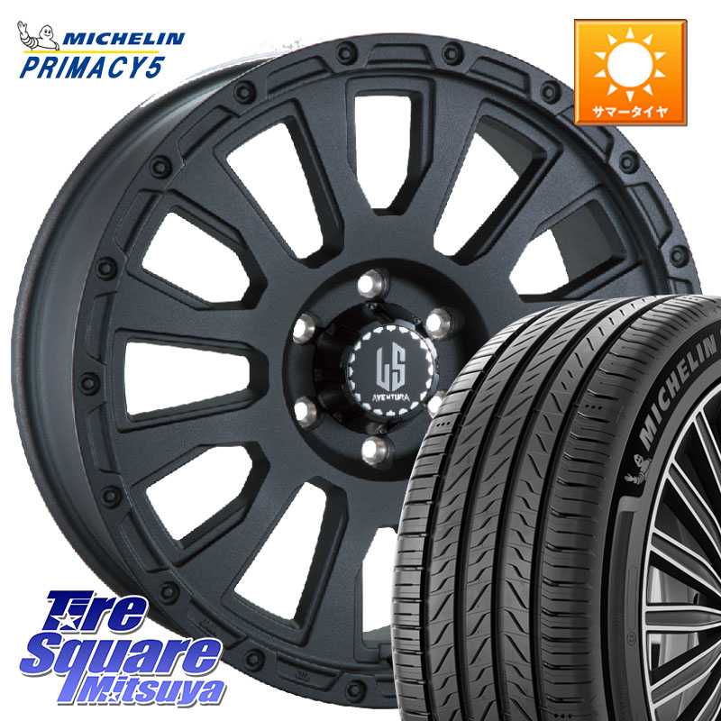 阿部商会 LA STRADA AVENTURA アヴェンチュラ BK 18インチ 18 X 7.5J +38 6穴 139.7 ミシュラン PRIMACY5 プライマシー5 110H 正規 265/60R18 トライトンGSR