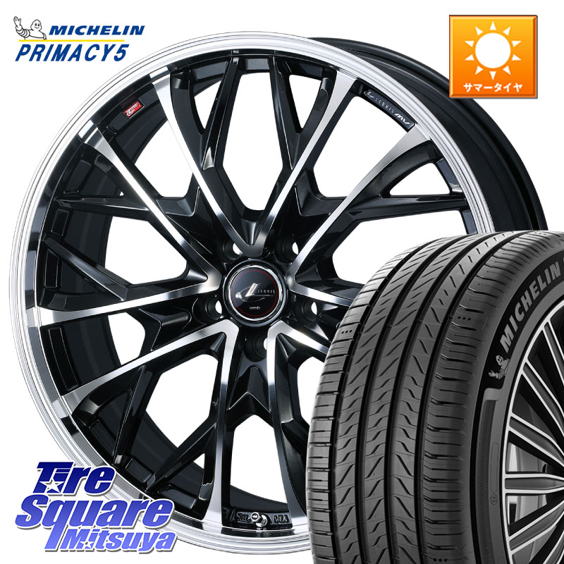 ミシュラン PRIMACY5 プライマシー5 93W XL 正規 215/45R18WEDS LEONIS MV レオニス MV ホイール 18インチ 18X7.0J 40 5穴 114.3 90系ノア/ヴォクシー ZE1リーフ プリウスアルファ SAI ノア NOAH｜タイヤスクエアミツヤ