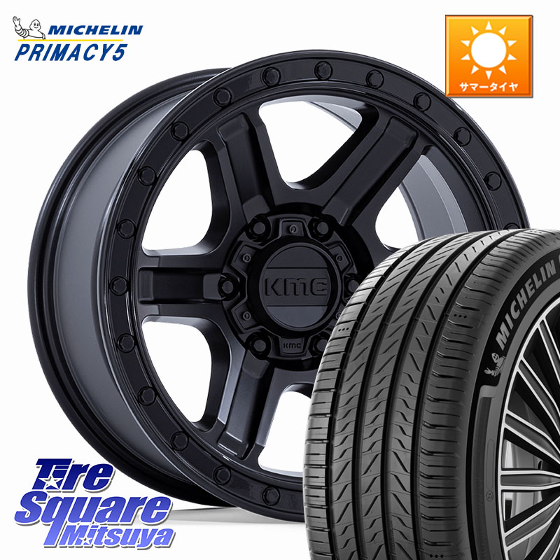 KMC KM551 OUTRUN Black ホイール 17インチ 17 X 8.5J +18 6穴 139.7 ミシュラン PRIMACY5 プライマシー5 112H 正規 265/65R17 トライトンGSR