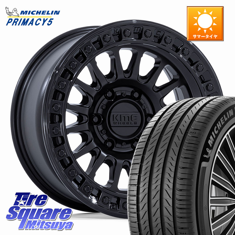 KMC KM552 IMS ブラック ※インセット-10 ホイール 17インチ 17 X 8.5J +0 6穴 139.7 ミシュラン PRIMACY5 プライマシー5 112H 正規 265/65R17