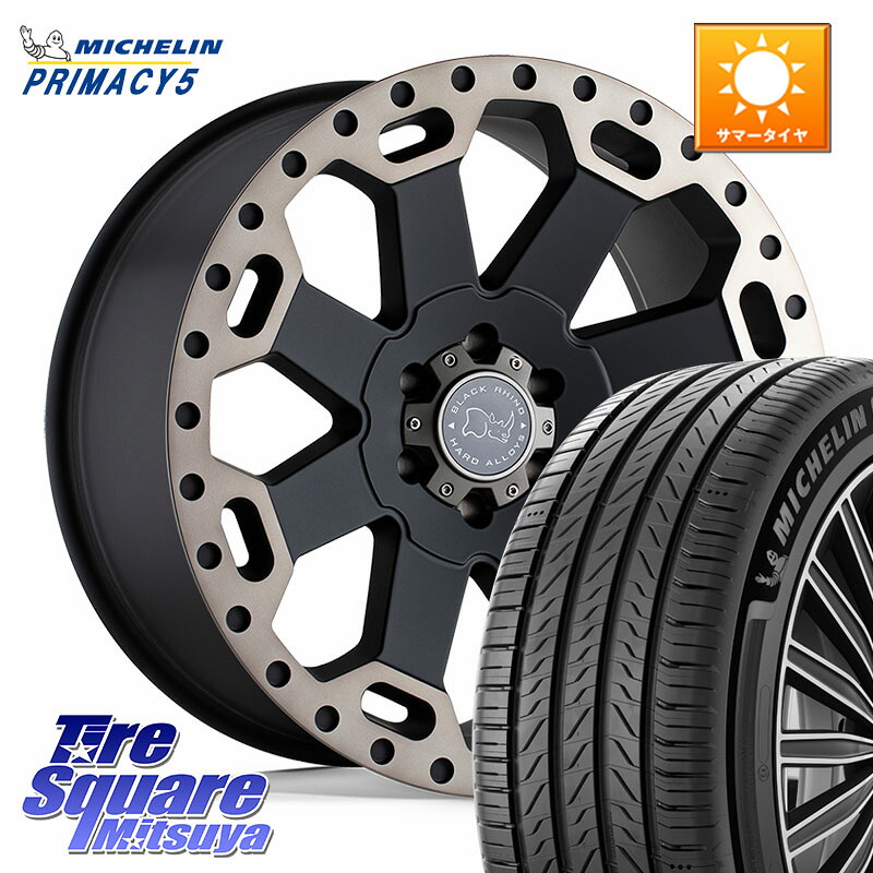 ミシュラン PRIMACY5 プライマシー5 110H 正規 265/60R18BLACK RHINO WARLORD ウォーロード ホイール 18インチ ブラックライノ 18X8.0J 35 6穴 139.7 トライトンGSR パジェロ｜タイヤスクエアミツヤ
