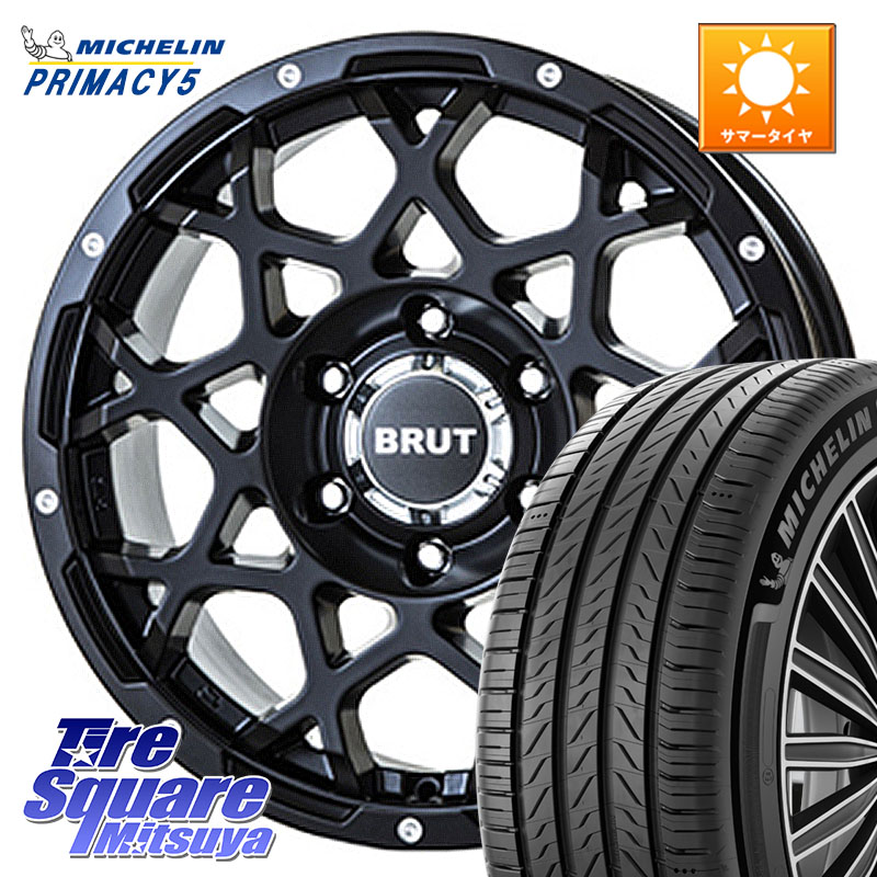 BRUT ブルート BR-55 BR55 ミルドサテンブラック ホイール 18インチ 18 X 8.0J +40 5穴 114.3 ミシュラン PRIMACY5 プライマシー5 100W XL 正規 245/45R18