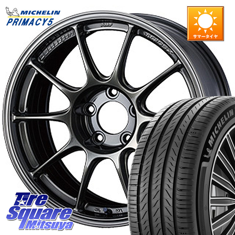 ミシュラン PRIMACY5 プライマシー5 93W XL 正規 215/45R18WEDS 【欠品次回09月下旬】 WedsSport TC-105X TC105X ウェッズ スポーツ ホイール 18インチ 18X8.0J 45 5穴 114.3 90系ノア/ヴォクシー ZE1リーフ プリウスアルファ ノア NOAH ジェイド シビック|タイヤスクエアミツヤ