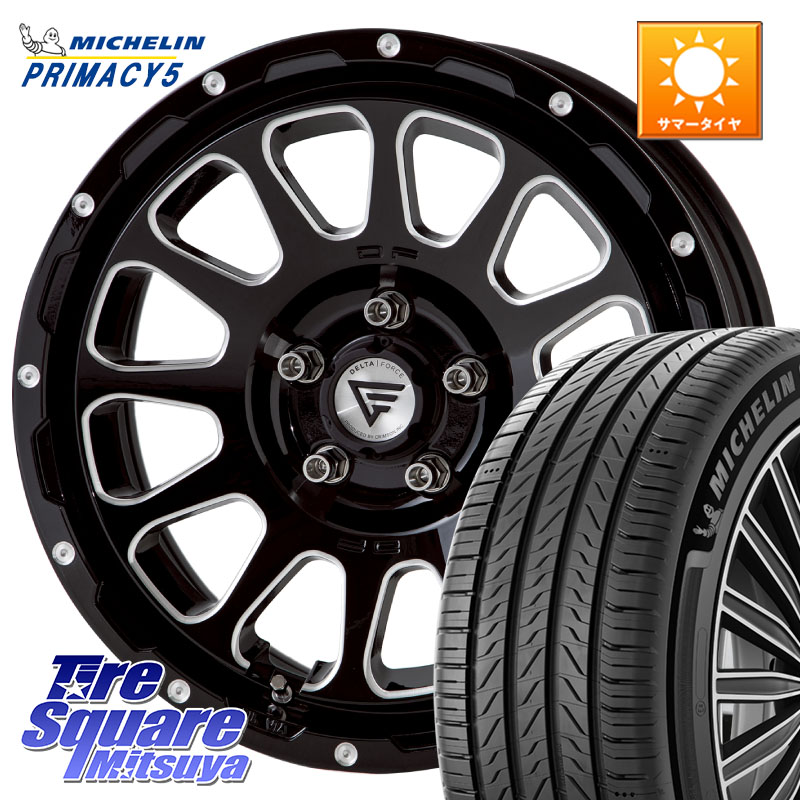 ミシュラン PRIMACY5 プライマシー5 98W XL 正規 225/50R17DELTA FORCE デルタフォース オーバル 8J ホイール 17インチ 17X8.0J 35 5穴 114.3|タイヤスクエアミツヤ