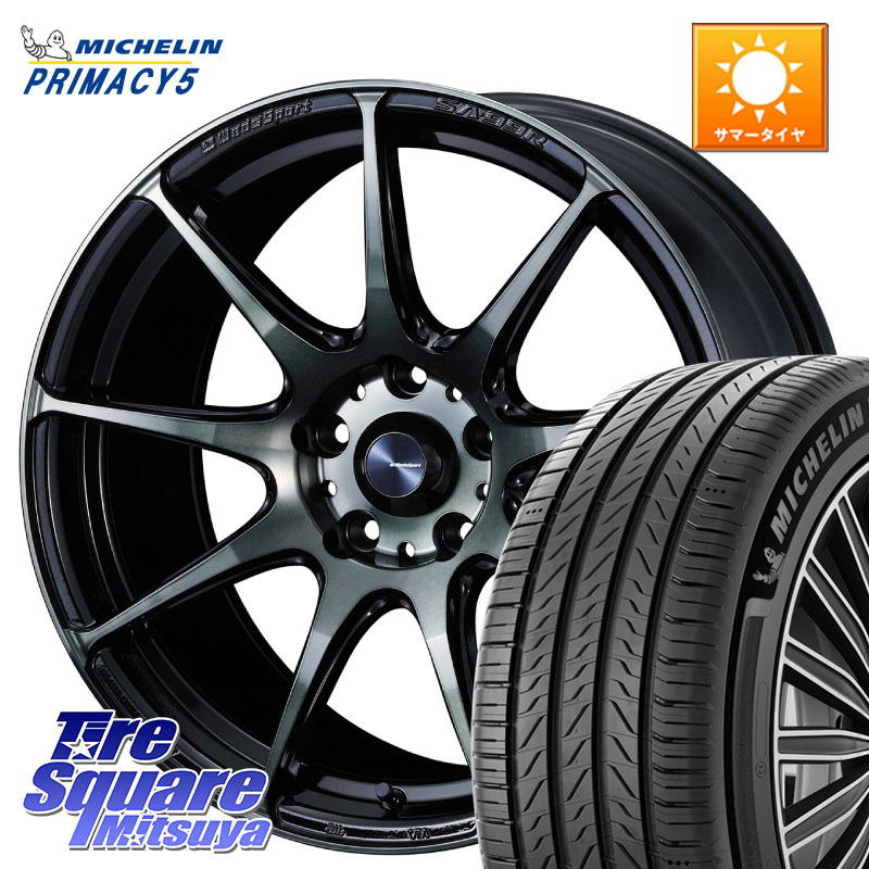 ミシュラン PRIMACY5 プライマシー5 93W XL 正規 215/45R18WEDS 【欠品次回09月上旬】 WedsSport SA-99R SA99R ウェッズ スポーツ ホイール 18インチ 18X8.0J 42 5穴 114.3 ZE1リーフ プリウスアルファ シビック インサイト｜タイヤスクエアミツヤ