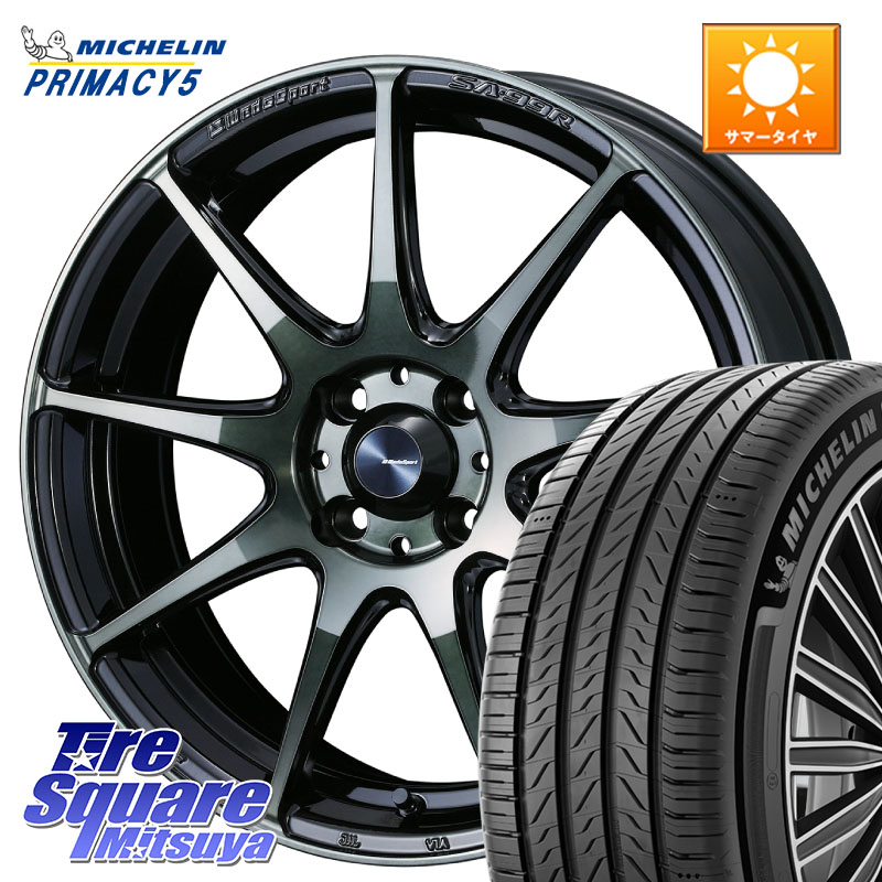 ミシュラン PRIMACY5 プライマシー5 91W XL 正規 215/45R17WEDS WedsSport SA-99R SA99R ウェッズ スポーツ ホイール 17インチ 17X6.5J 42 4穴 100 アクア|タイヤスクエアミツヤ