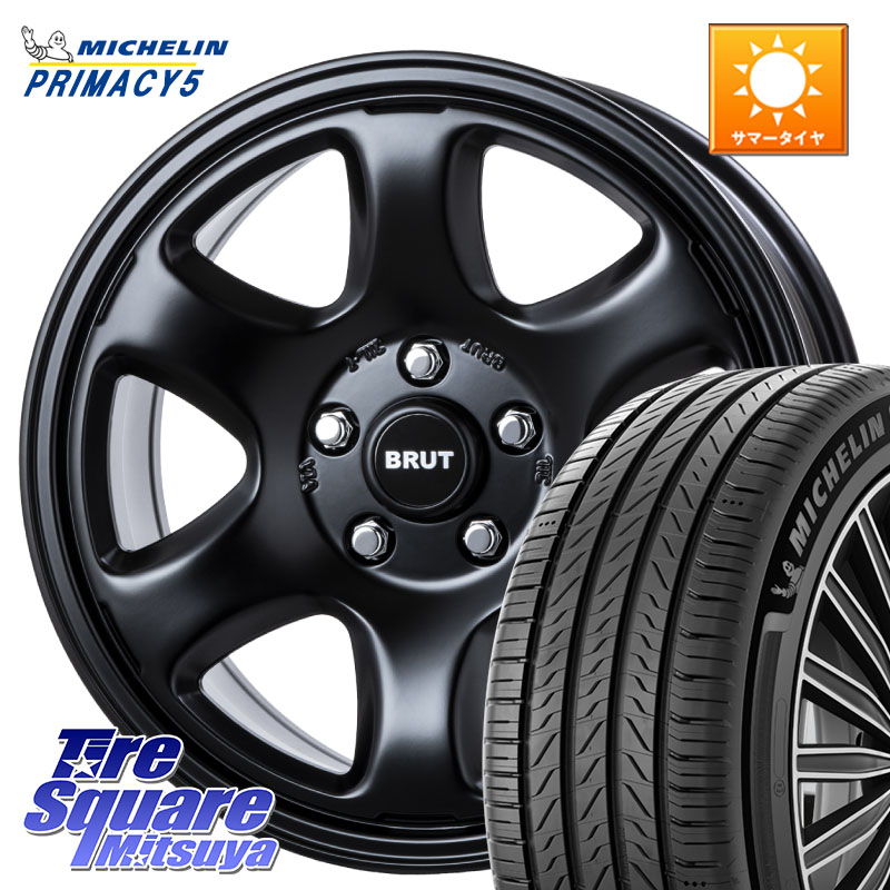BRUT ブルート BR-44 BR44 BK ホイール 17インチ 17 X 7.5J +38 5穴 114.3 ミシュラン PRIMACY5 プライマシー5 101W XL 正規 225/55R17