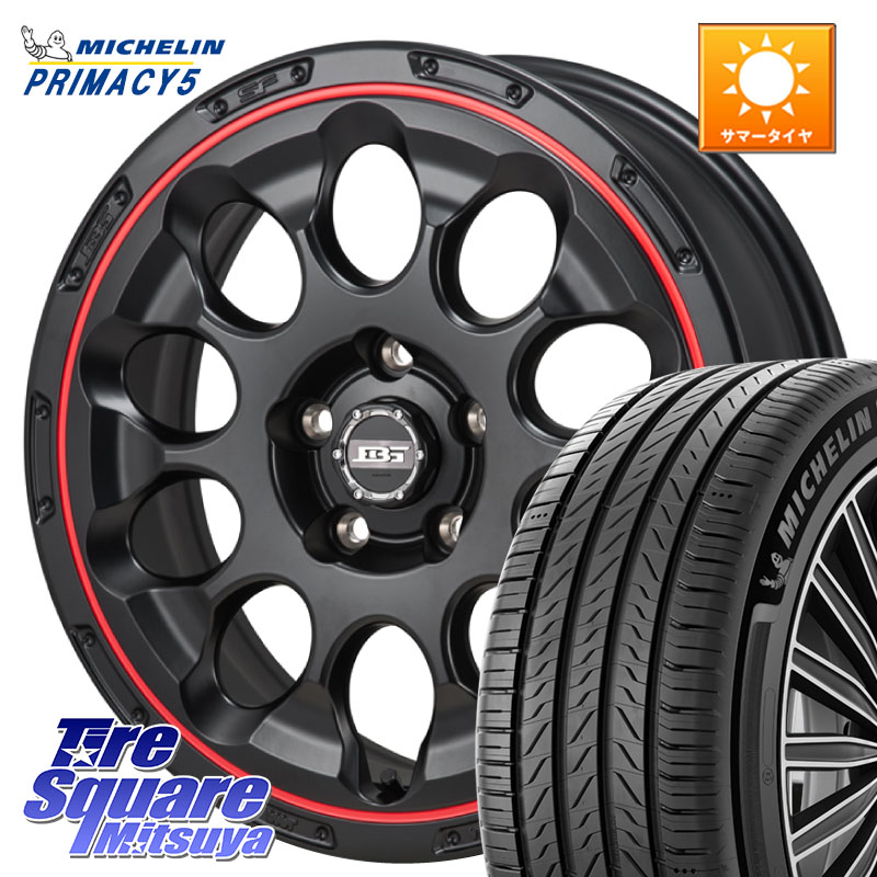 Japan三陽 ボトムガルシア CHRONO クロノ BKRED 17 X 7.0J +38 5穴 114.3 ミシュラン PRIMACY5 プライマシー5 95W XL 正規 205/55R17 90系ノア ヴォクシー RP6~8ステップワゴン
