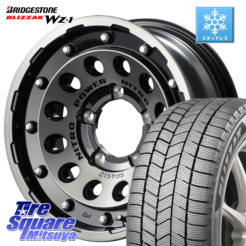 ブリヂストン BLIZZAK WZ-1 WZ1 2025年製 ブリザック スタッドレス ミツヤ 175/80R16MANARAY MID ナイトロパワー H12 SHOTGUN BC ※インセット-5 ホイール 16インチ 16X6.0J 0 5穴 139.7 ジムニー専用(要オーバーフェンダー等) AZオフロード カスタムサイズ｜タイヤスクエアミツヤ