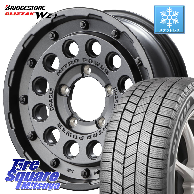 ブリヂストン BLIZZAK WZ-1 WZ1 2025年製 ブリザック スタッドレス ミツヤ 215/65R16MANARAY MID ナイトロパワー H12 SHOTGUN BB 16インチ 16X5.5J 20 5穴 139.7 ジムニー専用(要オーバーフェンダー等) AZオフロード カスタムサイズ｜タイヤスクエアミツヤ