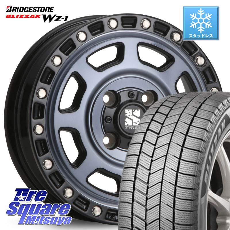 ブリヂストン BLIZZAK WZ-1 WZ1 2025年製 ブリザック スタッドレス ミツヤ 165/70R14 MLJ XJ07 XTREME-J 4H IND エクストリームJ 14インチ 14 X 4.5J +43 4穴 100 Mx27/37/47Sソリオ・デリカD2 MAx6S系ソリオ