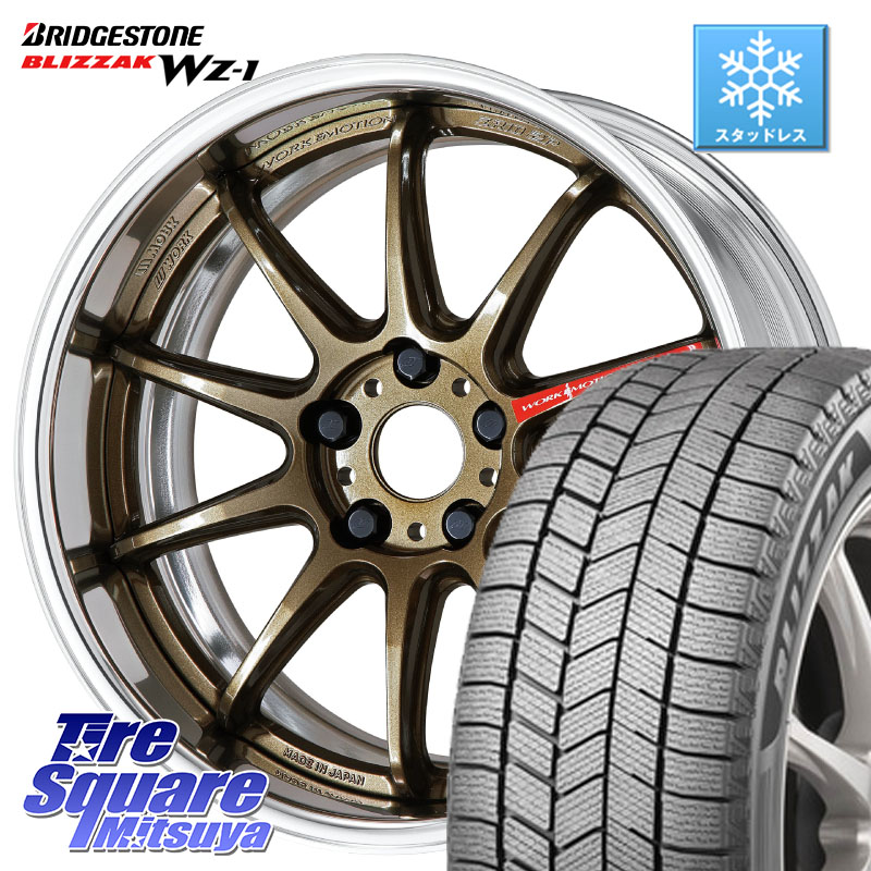 ブリヂストン BLIZZAK WZ-1 WZ1 2025年製 ブリザック スタッドレス ミツヤ 235/50R18 WORK EMOTION ZR10 L Disk 18インチ 2ピース 18 X 8.5J +40 5穴 114.3 30系アルファード 30系ヴェルファイア 20系アルファード