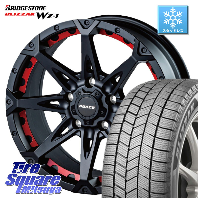 ブリヂストン BLIZZAK WZ-1 WZ1 2025年製 ブリザック スタッドレス ミツヤ 225/65R17 FORCE フォース DENALI デナリー BK 17インチ 17 X 7.5J +38 5穴 114.3 50系RAV4 80系ハリアー