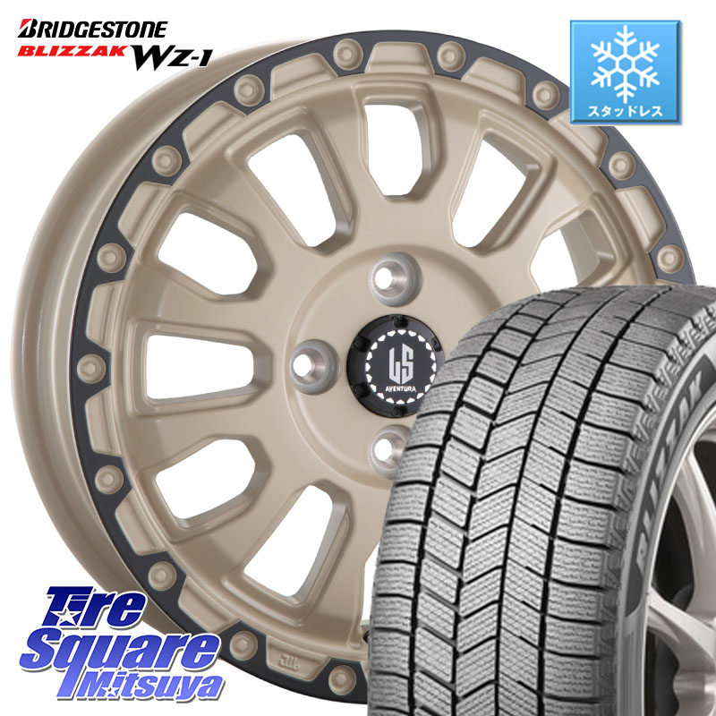 ブリヂストン BLIZZAK WZ-1 WZ1 2025年製 ブリザック スタッドレス ミツヤ 215/70R16 阿部商会 LA STRADA AVENTURA アヴェンチュラ GAR 16インチ 16 X 6.0J +40 4穴 100