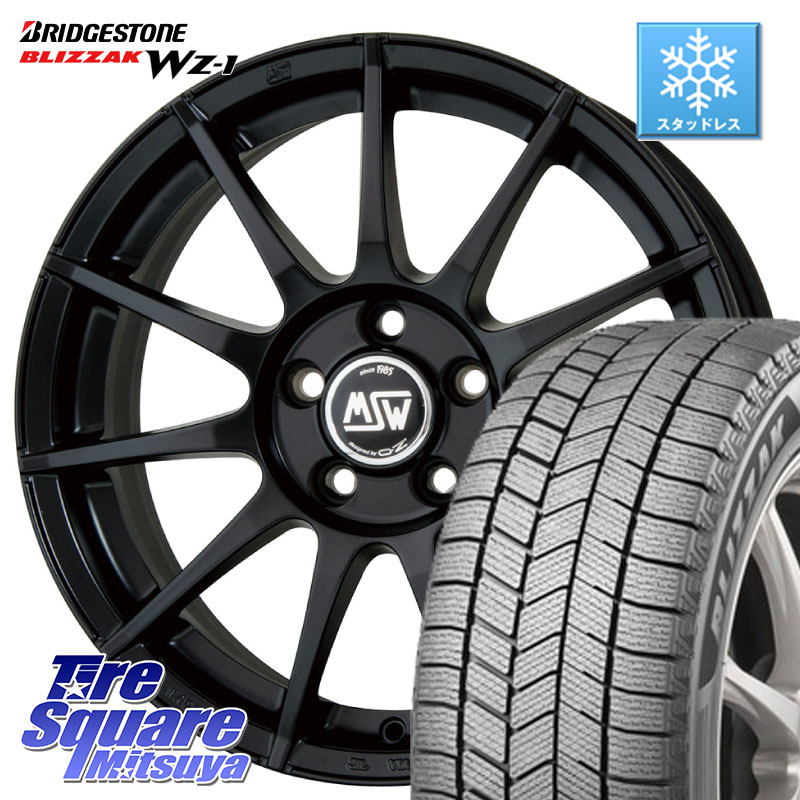 ブリヂストン BLIZZAK WZ-1 WZ1 2025年製 ブリザック スタッドレス ミツヤ 225/45R17 MSW by OZ MSW85-2 ホイール 17インチ 17 X 7.0J(MB C117) +48 5穴 112 メルセデスベンツ CLA(C117)
