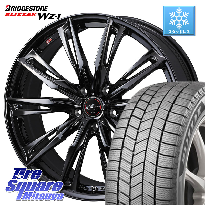 ブリヂストン BLIZZAK WZ-1 WZ1 2025年製 ブリザック スタッドレス ミツヤ 225/50R18 WEDS 40959 LEONIS レオニス GX ホイール 18インチ 18 X 7.0J +55 5穴 114.3 RV系ヴェゼル RC系オデッセイ後期 BN・BL系レガシィ