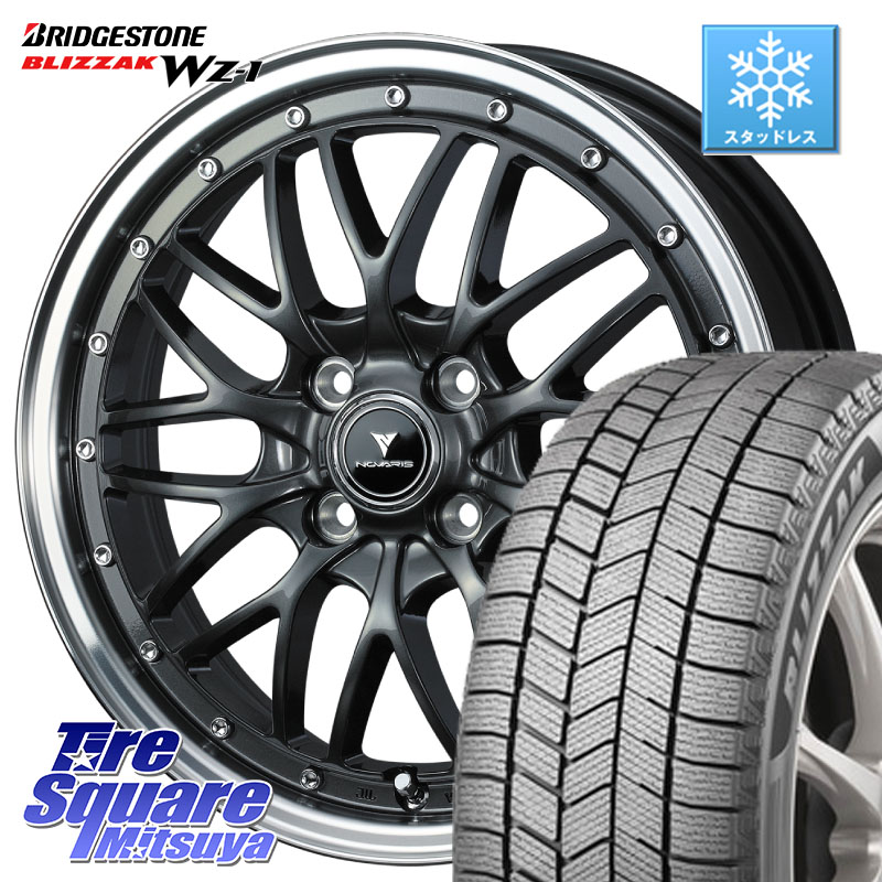 ブリヂストン BLIZZAK WZ-1 WZ1 2025年製 ブリザック スタッドレス ミツヤ 165/60R15WEDS 41070 NOVARIS ASSETE M1 15インチ ノヴァリス アセット 15X4.5J 45 4穴 100 デリカミニ4WD キャスト[アクティバ] ハスラー ピクシスジョイ[Cグレード] ハイゼットアゲトラCusto｜タイヤスクエアミツヤ
