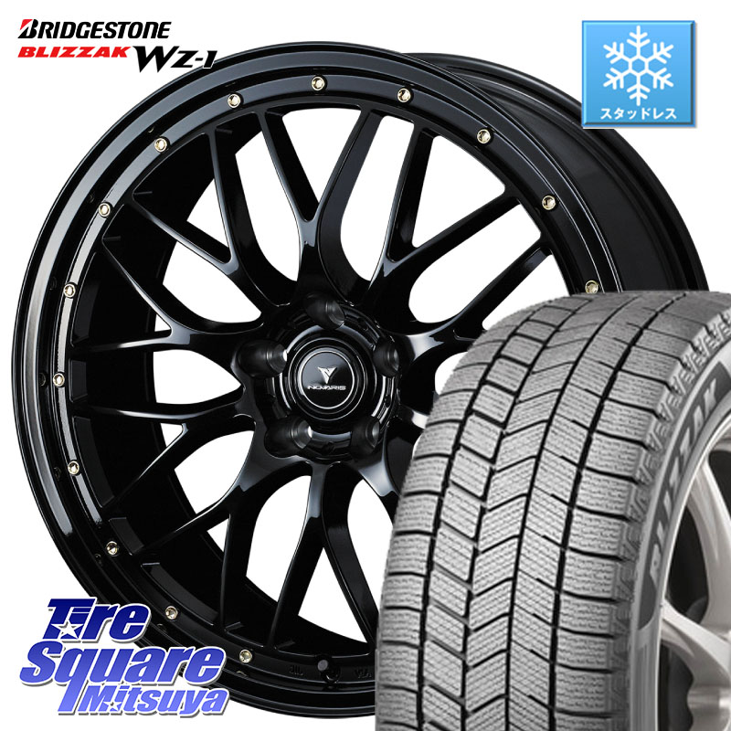 ブリヂストン BLIZZAK WZ-1 WZ1 2025年製 ブリザック スタッドレス ミツヤ 215/45R18 WEDS 41065 NOVARIS ASSETE M1 18インチ ノヴァリス アセット 18 X 8.0J +42 5穴 114.3 プリウスアルファ リーフ