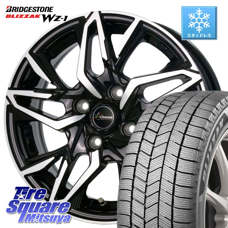 ブリヂストン BLIZZAK WZ-1 WZ1 2025年製 ブリザック スタッドレス ミツヤ 165/65R15 HotStuff Chronus CH-112 クロノス CH112 ホイール 15インチ 15 X 5.5J +43 4穴 100 Mx27/37/47Sソリオ・デリカD2 MAD7Sソリオ・MBD7SデリカD2