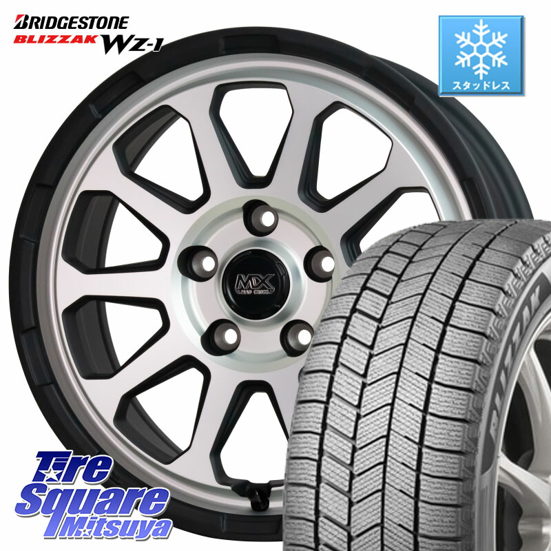 ブリヂストン BLIZZAK WZ-1 WZ1 2025年製 ブリザック スタッドレス ミツヤ 205/65R16 HotStuff マッドクロス レンジャー シルバー ホイール 16インチ 16 X 7.0J +38 5穴 114.3 70系カムリ
