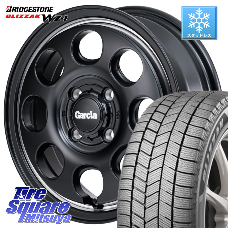 ブリヂストン BLIZZAK WZ-1 WZ1 2025年製 ブリザック スタッドレス ミツヤ 165/55R15MANARAY MID Garcia Palm8 ガルシア パーム8 ホイール 15インチ 15X4.5J 45 4穴 100 N-BOX デリカミニ2WD タント スペーシア サクラ R1 R2 ルークス ROOX 日産 デイズ デイズルークス｜タイヤスクエアミツヤ