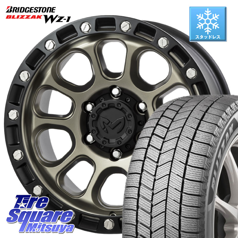 ブリヂストン BLIZZAK WZ-1 WZ1 2025年製 ブリザック スタッドレス ミツヤ 205/65R16MKW M204 コヨーテブロンズ ホイール 16インチ 16X7.0J 35 5穴 114.3 ティアナ 日産|タイヤスクエアミツヤ