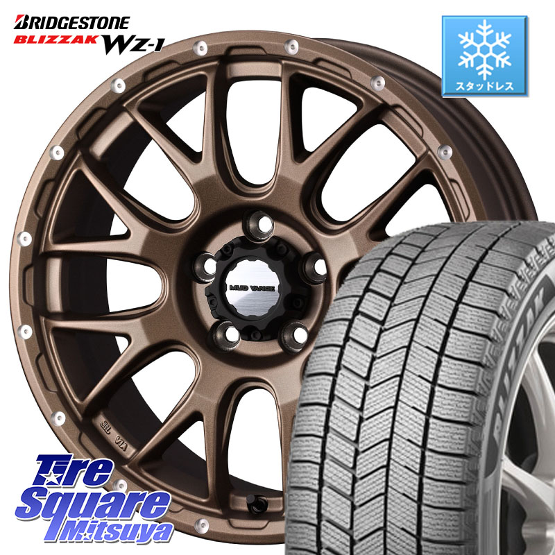 ブリヂストン BLIZZAK WZ-1 WZ1 2025年製 ブリザック スタッドレス ミツヤ 215/70R16 WEDS 【欠品次回06月上旬】 41141 マッドヴァンス MUD VANCE 08 インセット-5 ホイール 16インチ 16 X 6.0J(JB74) +0 5穴 139.7 ジムニ－シエラ・ノマド