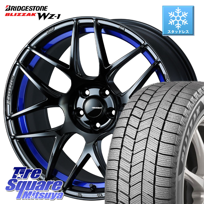 ブリヂストン BLIZZAK WZ-1 WZ1 2025年製 ブリザック スタッドレス ミツヤ 225/45R17 WEDS 74230 SA-27R ウェッズ スポーツ ホイール 17インチ 17 X 7.5J(86 Brembo) +48 5穴 100 BRZ・86・GR86ブレンボキャリパー対応