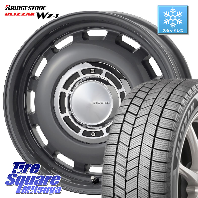 ブリヂストン BLIZZAK WZ-1 WZ1 2025年製 ブリザック スタッドレス ミツヤ 175/80R16コスミック クロスブラッド DIESEL ディーゼル ※インセット-5 ホイール 16インチ 16X6.0J 0 5穴 139.7 ジムニー専用(要オーバーフェンダー等) AZオフロード カスタムサイズ｜タイヤスクエアミツヤ