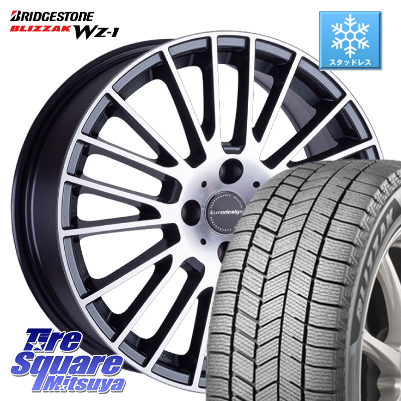 ブリヂストン BLIZZAK WZ-1 WZ1 2025年製 96Q XL ブリザック ■ スタッドレス ミツヤ 205/60R16阿部商会 Eurodesign CALWER ホイール 16インチ 16X6.5J(DS4 B7) 25 4穴 108 シトロエン DS4 シトロエン B7系｜タイヤスクエアミツヤ