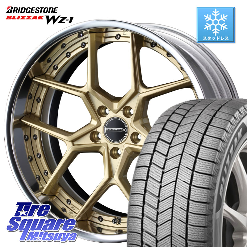 ブリヂストン BLIZZAK WZ-1 WZ1 2025年製 ブリザック スタッドレス ミツヤ 225/60R18 WEDS MAVERICK 1505S S-LoDisk 2ピース ホイール 18インチ 18 X 8.0J +50 5穴 114.3 BT5レガシィアウトバック