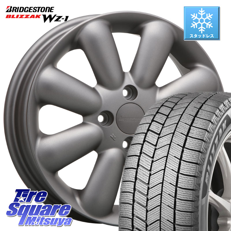 ブリヂストン BLIZZAK WZ-1 WZ1 2025年製 ブリザック スタッドレス ミツヤ 165/65R14 MLJ HYPERION PINO+ ハイペリオン ピノプラス ホイール 14インチ 14 X 4.5J +43 4穴 100 キャスト[アクティバ] ピクシスジョイ[Cグレード] ハイゼット アゲトラCustom車用※軽自動車