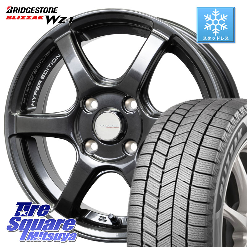 ブリヂストン BLIZZAK WZ-1 WZ1 2025年製 ブリザック スタッドレス ミツヤ 165/65R15 HotStuff クロススピード RS6 軽量ホイール 15インチ 15 X 4.5J(J) +45 4穴 100 MAD7Sソリオ・MBD7SデリカD2