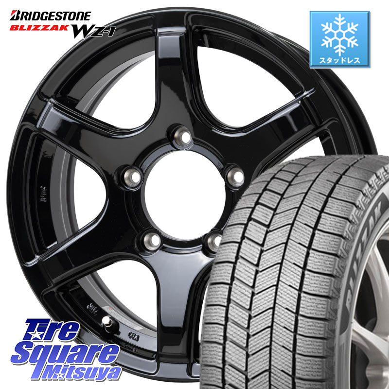 ブリヂストン BLIZZAK WZ-1 WZ1 2025年製 ブリザック スタッドレス ミツヤ 215/65R16 HotStuff BISON BN-04 BN04 バイソン ホイール 16インチ 16 X 5.5J +22 5穴 139.7 ジムニー専用(要オーバーフェンダー等)