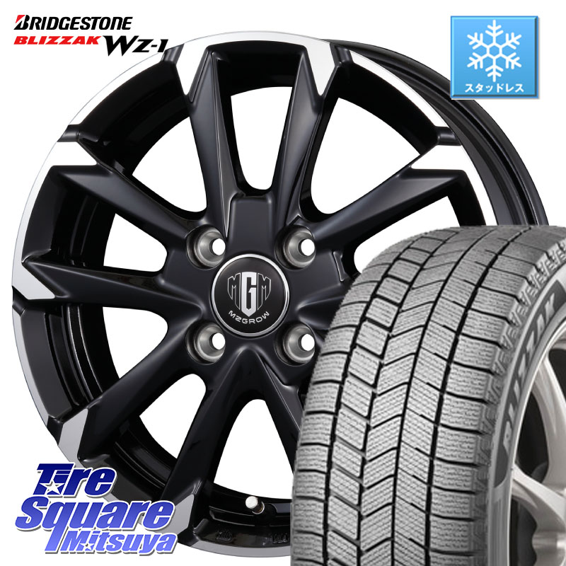 ブリヂストン BLIZZAK WZ-1 WZ1 2025年製 ブリザック ■ スタッドレス ミツヤ 195/65R15KOSEI MZ-GROW C52S ホイール 15インチ 15X5.5J 42 4穴 100 E13オーラ ブルーバードシルフィ 日産 カローラフィールダー カローラアクシオ｜タイヤスクエアミツヤ