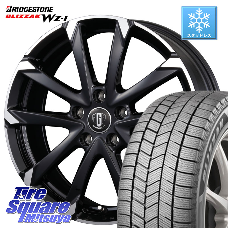 ブリヂストン BLIZZAK WZ-1 WZ1 2025年製 ブリザック スタッドレス ミツヤ 205/55R17 KOSEI MZ-GROW C52S ホイール 17インチ 17 X 7.0J +40 5穴 114.3 90系ノア ヴォクシー RP6～8ステップワゴン