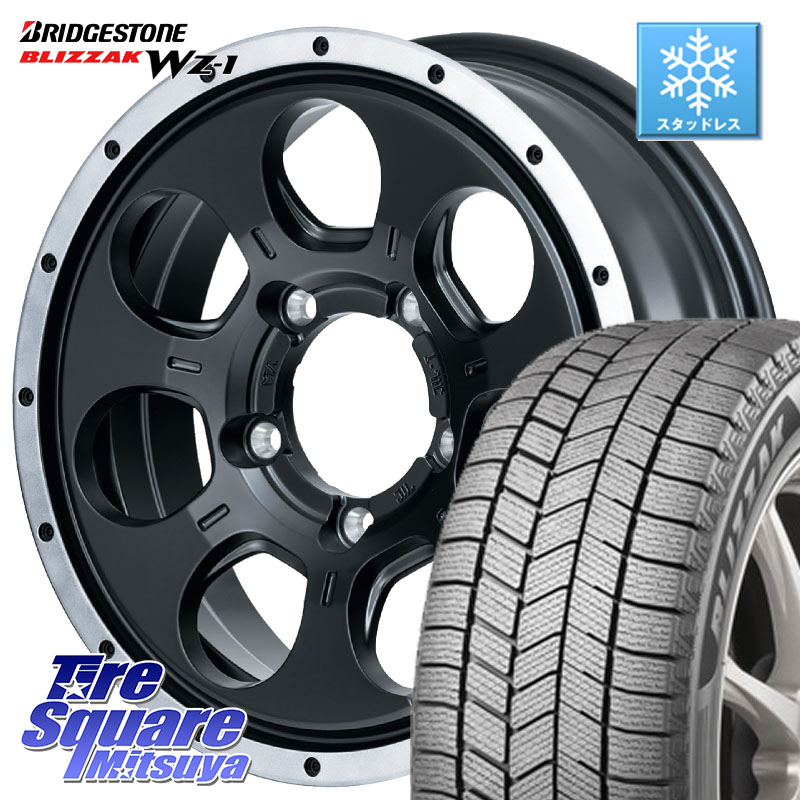 ブリヂストン BLIZZAK WZ-1 WZ1 2025年製 ブリザック スタッドレス ミツヤ 215/65R16 MANARAY MID ROADMAX WO-7 WO7 ロードマックス ホイール 16インチ 16 X 5.5J +22 5穴 139.7 ジムニー専用(要オーバーフェンダー等)