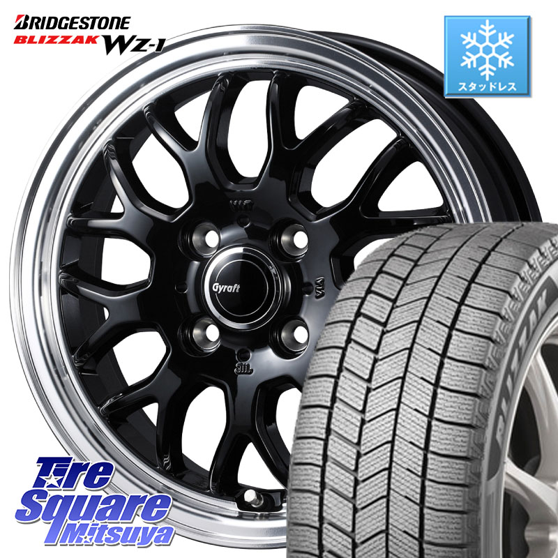 ブリヂストン BLIZZAK WZ-1 WZ1 2025年製 ブリザック スタッドレス ミツヤ 165/65R15 WEDS グラフト GYRAFT 9M ホイール 15インチ 15 X 5.5J +42 4穴 100 Mx27/37/47Sソリオ・デリカD2 MAD7Sソリオ・MBD7SデリカD2