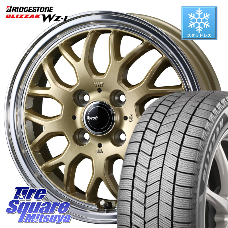 ブリヂストン BLIZZAK WZ-1 WZ1 2025年製 ブリザック スタッドレス ミツヤ 165/65R15 WEDS グラフト GYRAFT 9M ホイール 15インチ 15 X 5.5J +42 4穴 100 Mx27/37/47Sソリオ・デリカD2 MAD7Sソリオ・MBD7SデリカD2