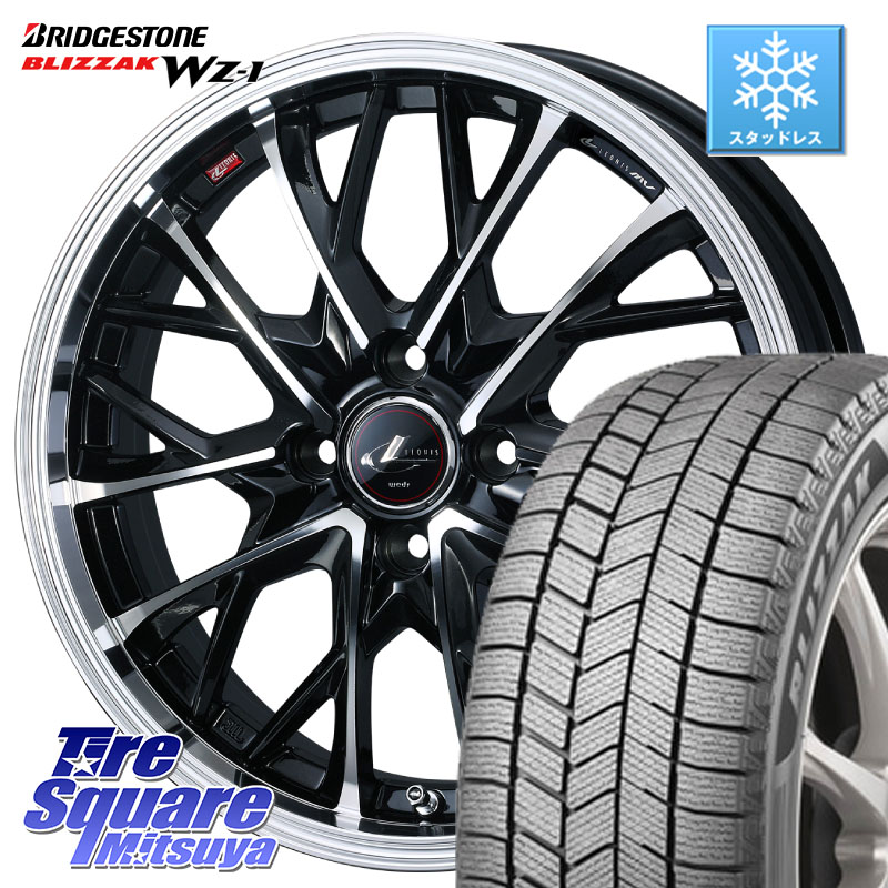 ブリヂストン BLIZZAK WZ-1 WZ1 2025年製 ブリザック ■ スタッドレス ミツヤ 185/60R15 WEDS LEONIS MV レオニス MV ホイール 15インチ 15 X 5.5J +43 4穴 100 アクア 160系カローラフィールダー ヤリス GR・GS系フィット 130系ヴィッツ
