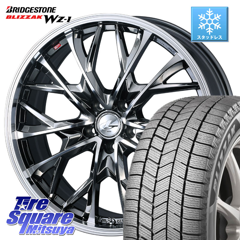 ブリヂストン BLIZZAK WZ-1 WZ1 2025年製 ブリザック スタッドレス ミツヤ 195/60R17 WEDS LEONIS MV レオニス MV BMCMC ホイール 17インチ 17 X 6.5J +42 5穴 100 ライズ ロッキー ハイブリッド車 5穴