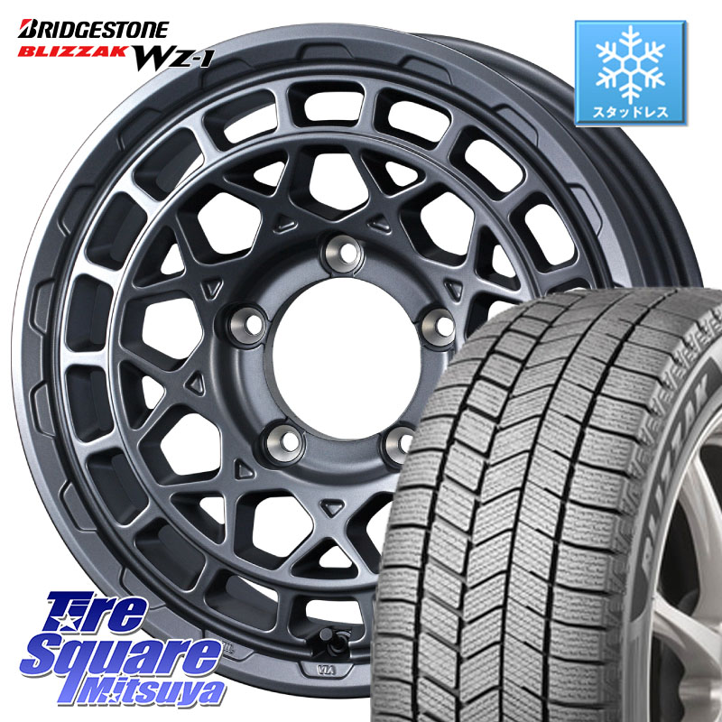 ブリヂストン BLIZZAK WZ-1 WZ1 2025年製 ブリザック スタッドレス ミツヤ 175/80R16 WEDS MUDVANCE X TYPE M ※インセット-5 ホイール 16インチ マッドヴァンス 16 X 6.0J +0 5穴 139.7 ジムニー専用(要オーバーフェンダー等)
