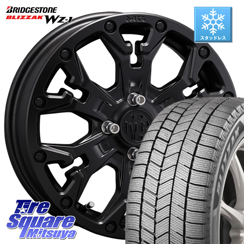 ブリヂストン BLIZZAK WZ-1 WZ1 2025年製 ブリザック スタッドレス ミツヤ 185/60R16CRIMSON MG GOLEM Jr ホイール 16インチ 16X6.0J 38 4穴 100 アクアクロスオーバー FITクロスター MAZDA2 マツダ2(デミオ)｜タイヤスクエアミツヤ