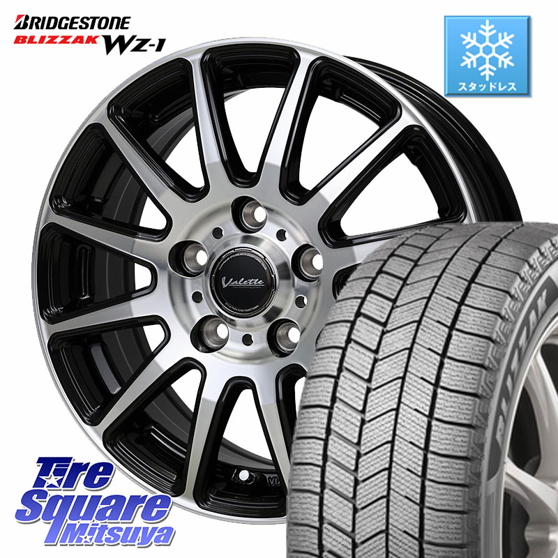ブリヂストン BLIZZAK WZ-1 WZ1 2025年製 ブリザック スタッドレス ミツヤ 205/65R16 HotStuff Valette GLITTER 在庫● グリッター ホイール 16インチ 16 X 6.0J +50 5穴 114.3 C28セレナ