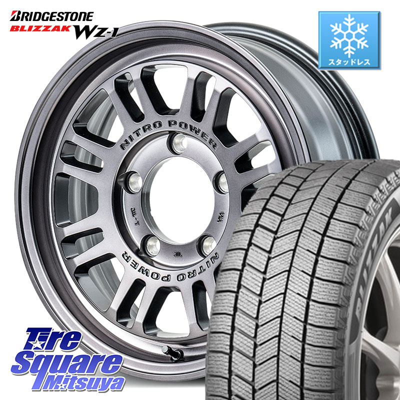 ブリヂストン BLIZZAK WZ-1 WZ1 2025年製 ブリザック スタッドレス ミツヤ 215/70R16MANARAY NITRO POWER M16 ASSAULT ホイール 16インチ 16X5.5J 20 5穴 139.7 ジムニー専用(要オーバーフェンダー等) AZオフロード カスタムサイズ|タイヤスクエアミツヤ